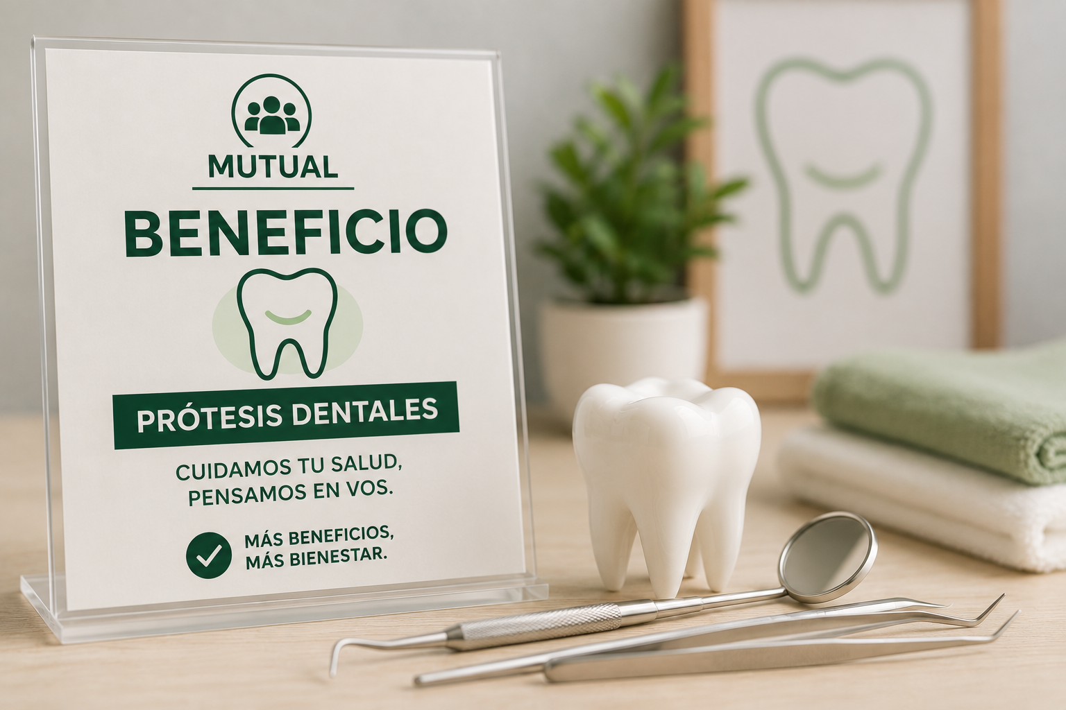 Beneficio de protesis dentales de Mutual 8 de Abril