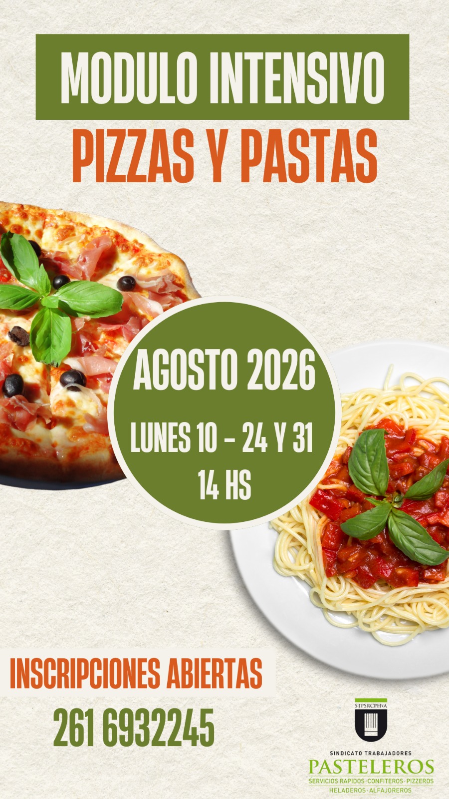 Módulo intensivo de pizzas y pastas